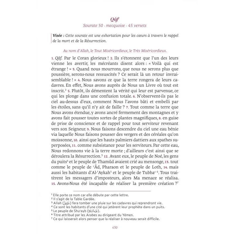 Coran en Français Expliqué & Annoté - Éditions Al Imam (Rose)