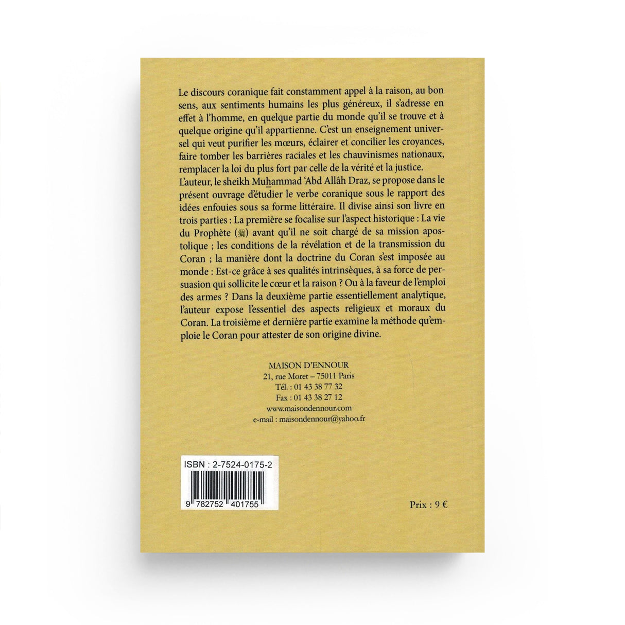 Initiation au Coran – Dr Muhammad ʿAbd Allāh Draz - Islema.fr 1ns2s0-7q.myshopify.com Maison d’Ennour