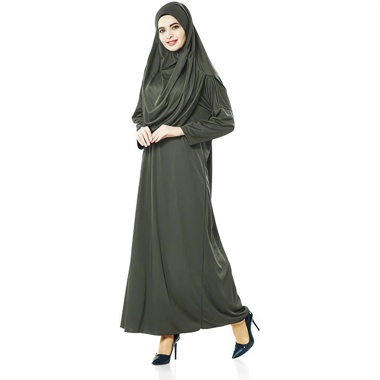 Robe de prière avec zip - Zehranaz (Noir) Zehranaz Namaz Elbisesi