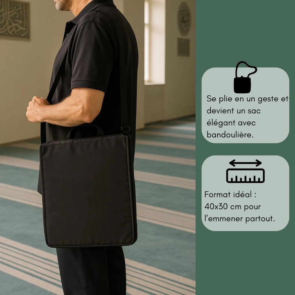 Tapis de prière avec dossier compact (Nouvelle version