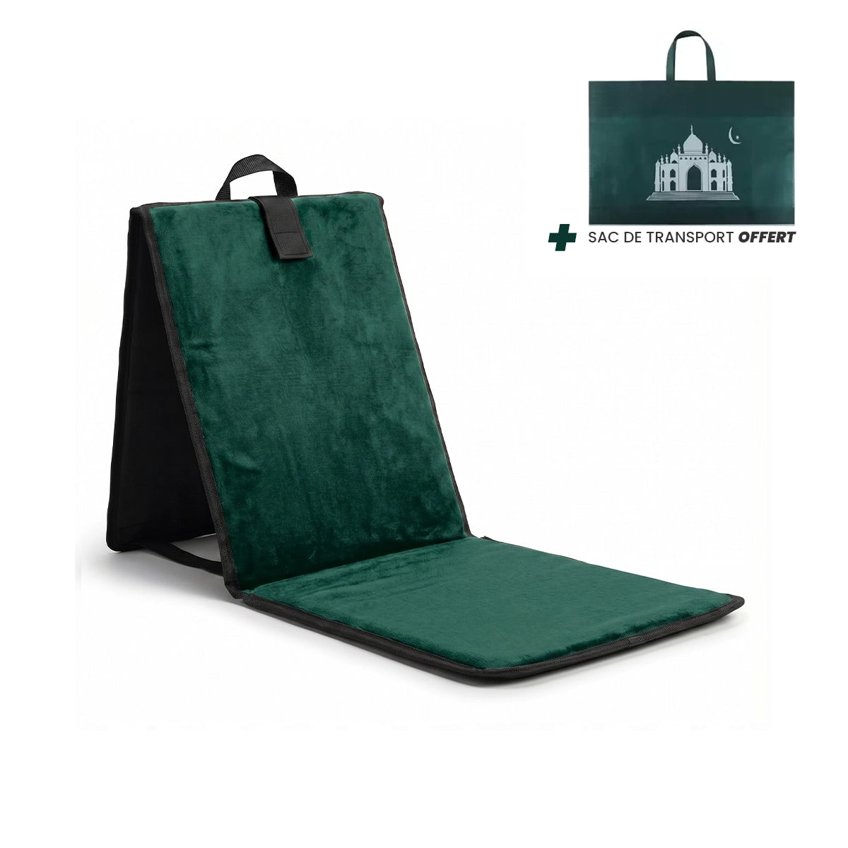 Tapis de prière avec dossier compact (Nouvelle version