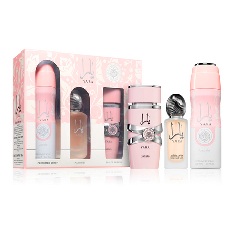 Coffret Cadeau Yara Rose – Lattafa (Eau de Parfum + Déodorant + Brume Cheveux) Lattafa