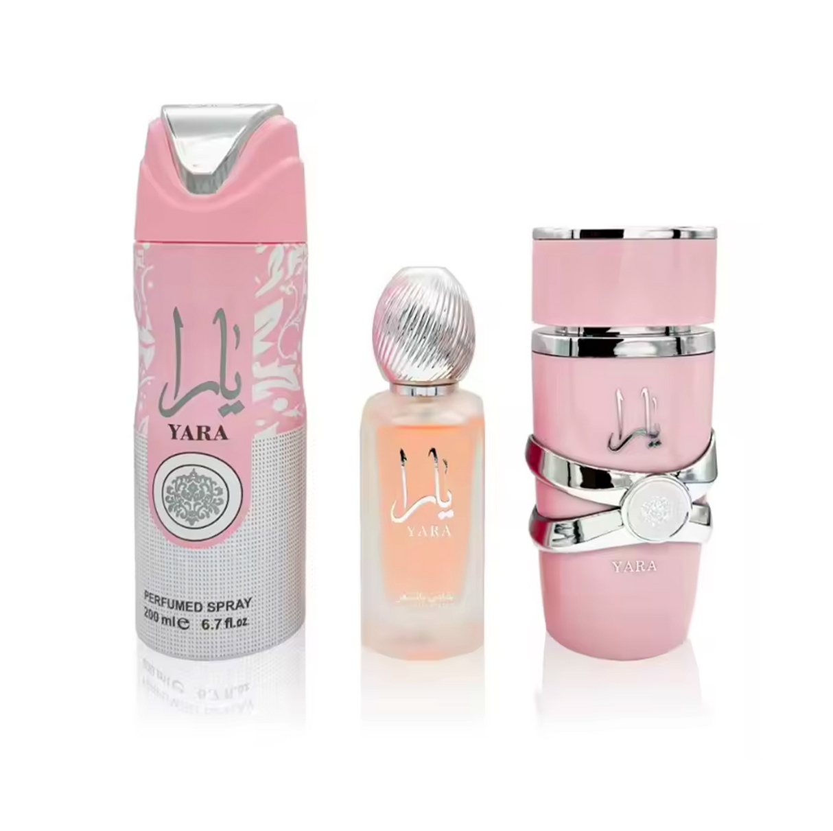Coffret Cadeau Yara Rose – Lattafa (Eau de Parfum + Déodorant + Brume Cheveux) Lattafa