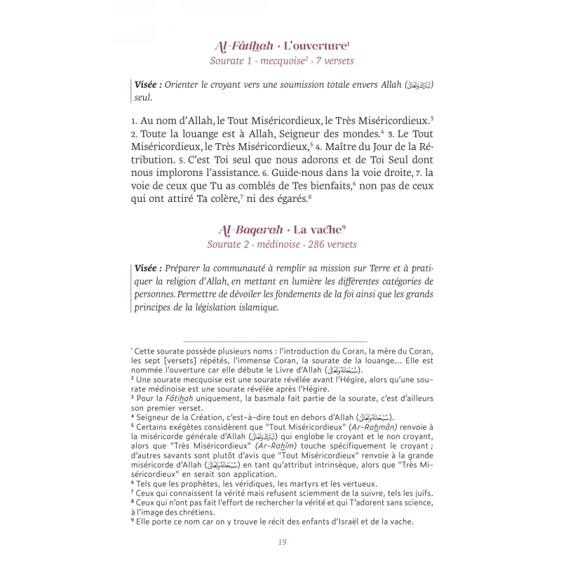 Coran en Français Expliqué & Annoté - Éditions Al Imam (Rose)