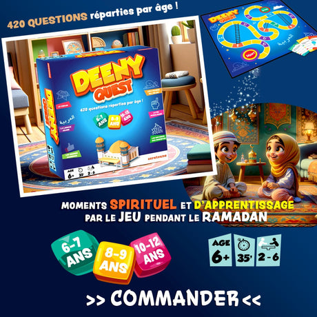 Deeny Quest - Jeu de Société 420 Questions sur l'Islam - Osratouna