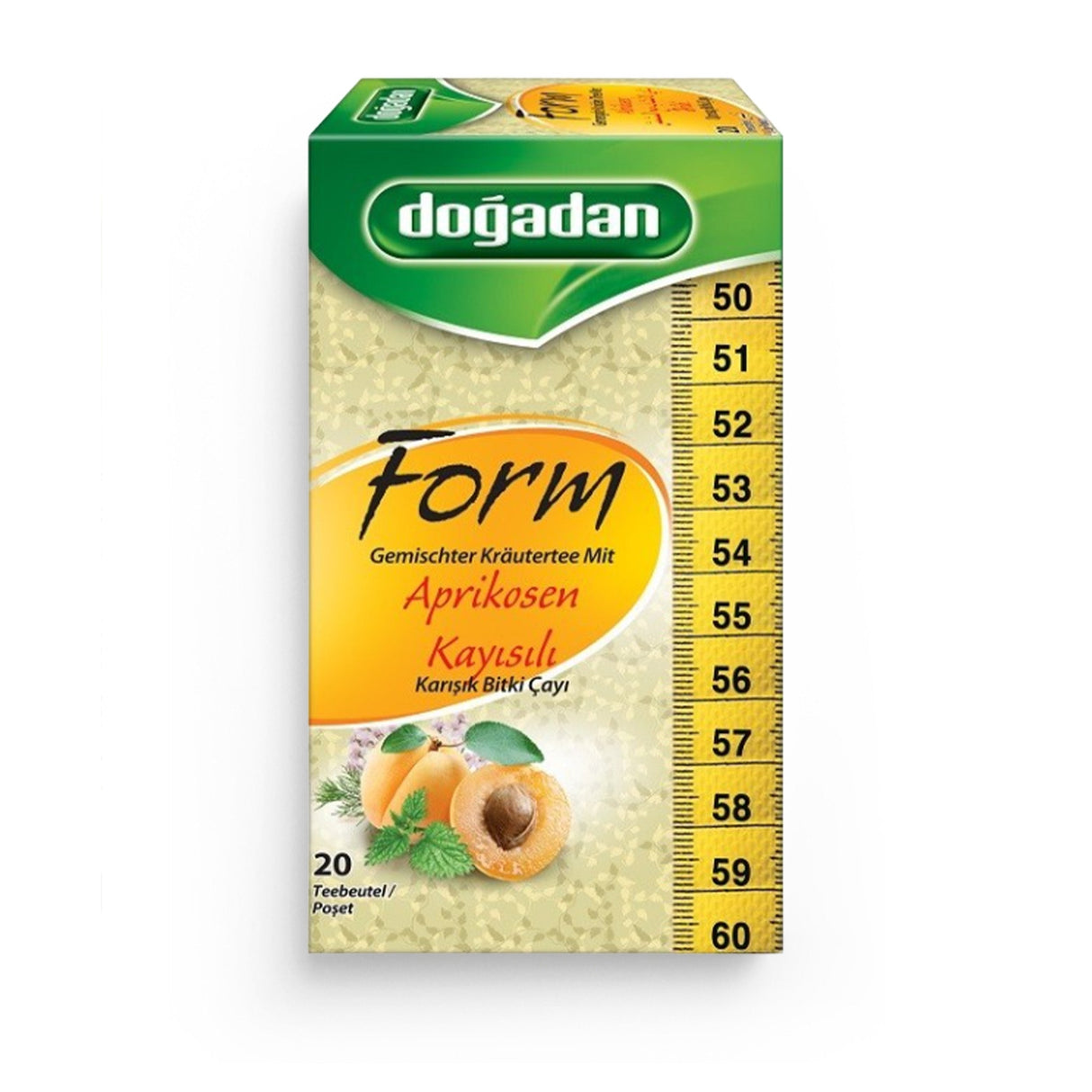 Dogadan Form Abricot – Tisane Minceur & Bien-être | 20 Sachets Doğadan