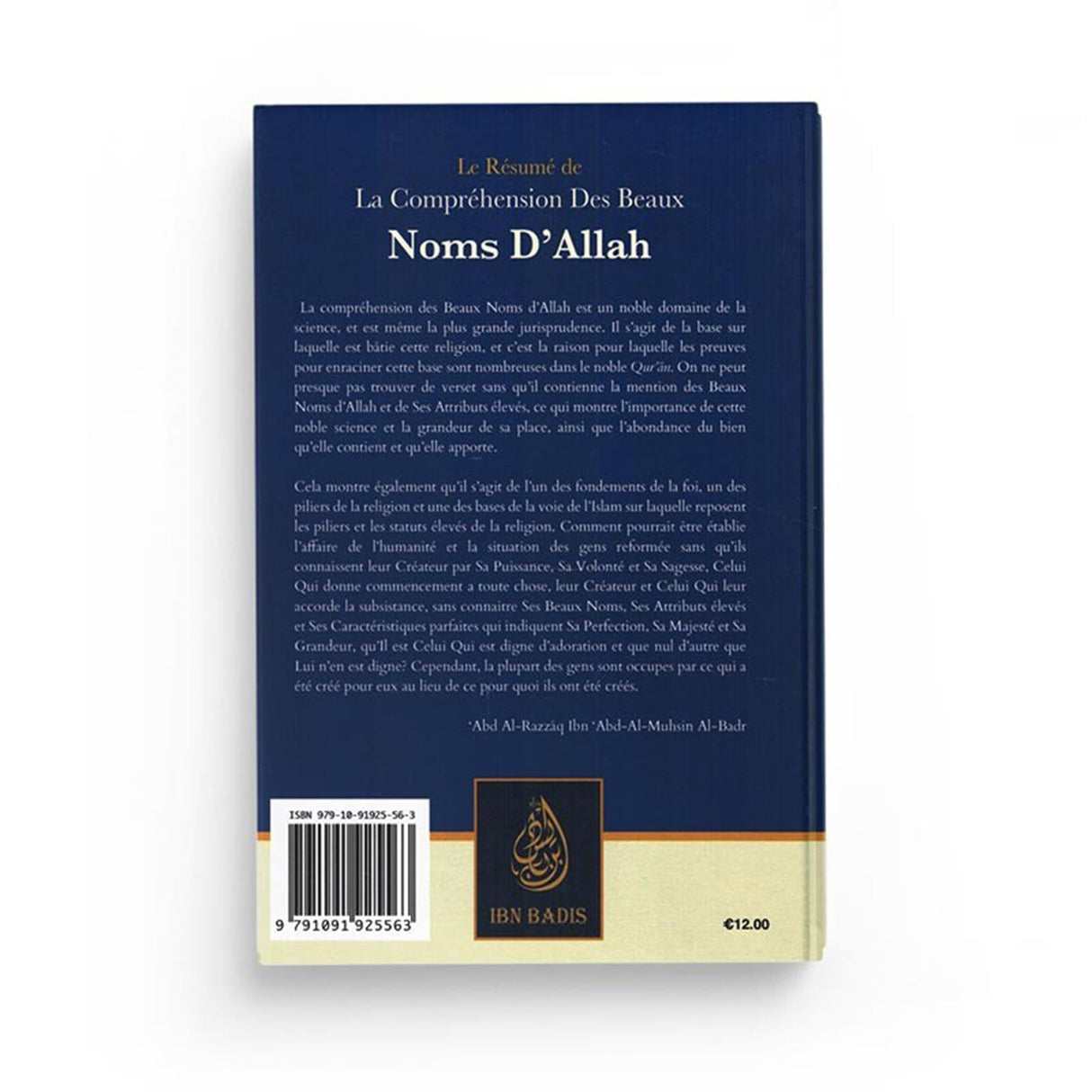 Résumé de la Compréhension des Beaux Noms d’Allah – Shaykh Abd ar‑Razzaq al‑Badr Ibn Badis 1ns2s0-7q.myshopify.com Ibn Badis