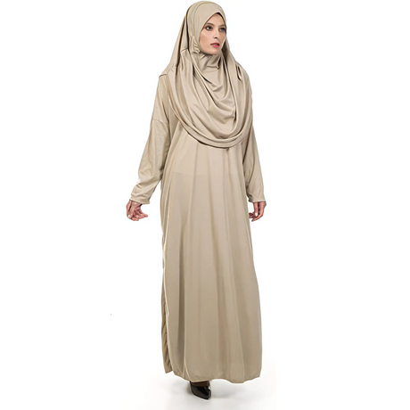 Robe de prière avec zip – Zehranaz (Noir) Zehranaz Namaz Elbisesi