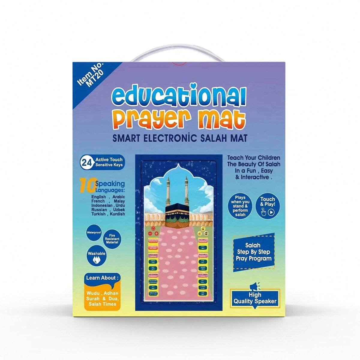 Tapis de prière intelligent interactif pour enfants (10 langues dont le français)