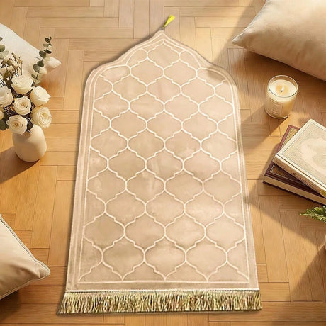 Tapis de prière épais - Dôme Spirituel au design coupole