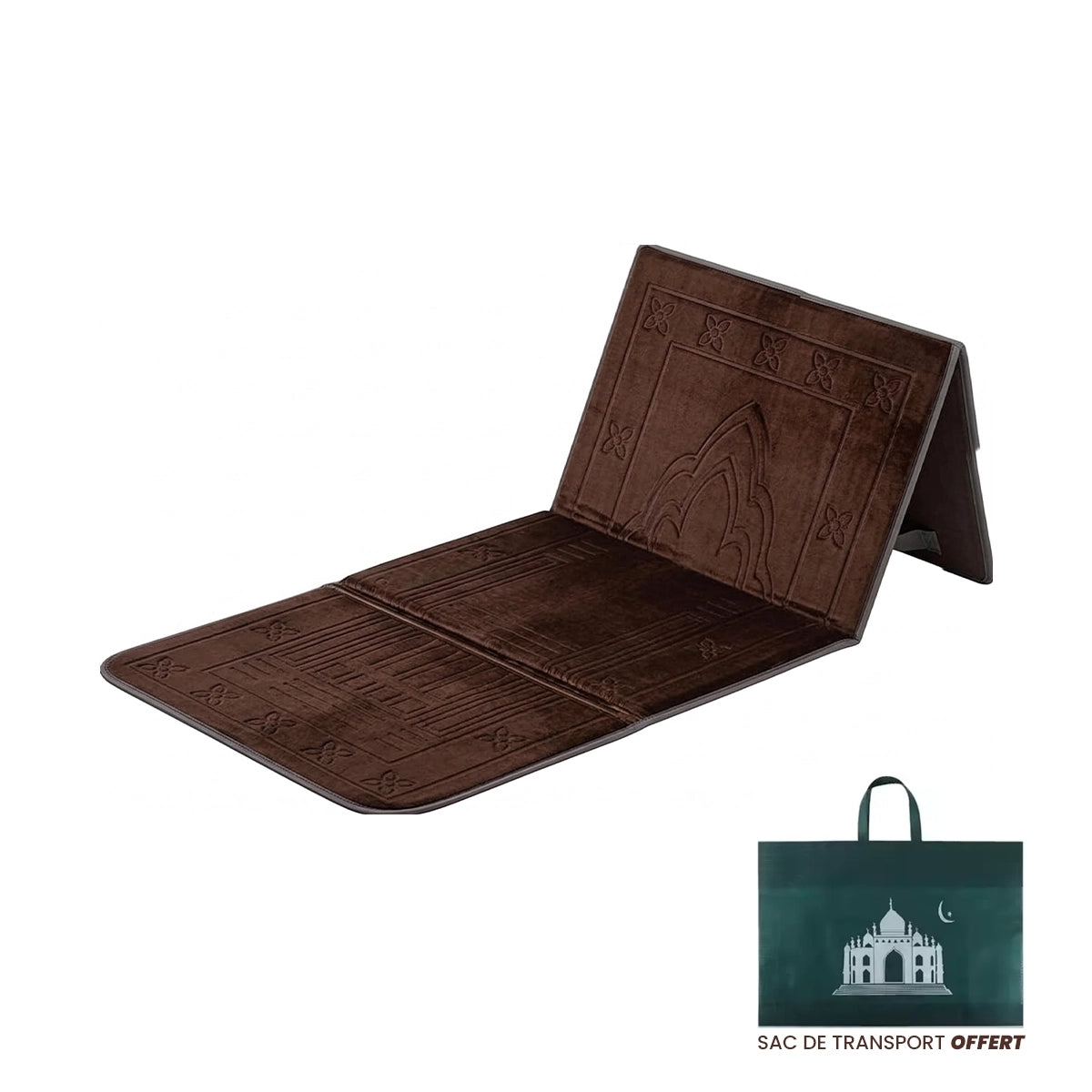 Tapis de prière avec dossier - Confort Premium